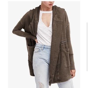 Free People Studio City Hooded Cotton Cardigan